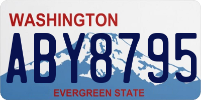WA license plate ABY8795