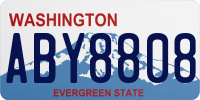 WA license plate ABY8808