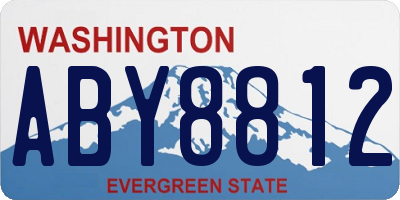 WA license plate ABY8812