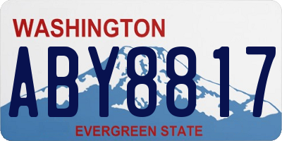 WA license plate ABY8817