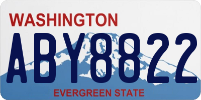 WA license plate ABY8822