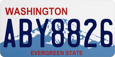 WA license plate ABY8826