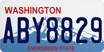 WA license plate ABY8829