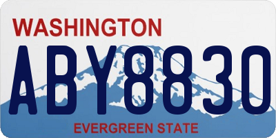 WA license plate ABY8830