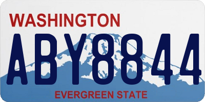 WA license plate ABY8844