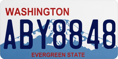 WA license plate ABY8848