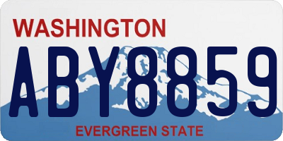 WA license plate ABY8859