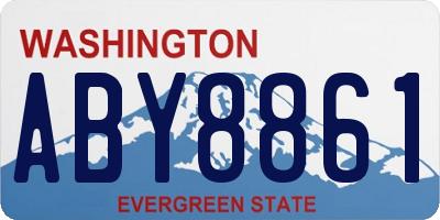 WA license plate ABY8861