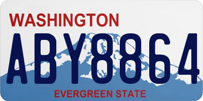 WA license plate ABY8864