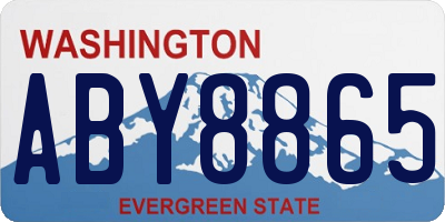 WA license plate ABY8865