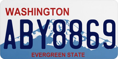 WA license plate ABY8869