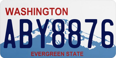 WA license plate ABY8876