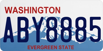WA license plate ABY8885