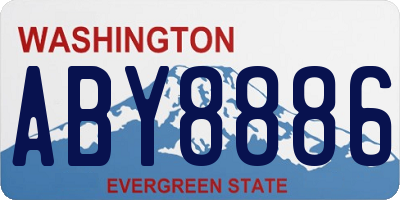 WA license plate ABY8886