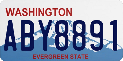 WA license plate ABY8891
