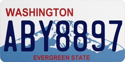 WA license plate ABY8897