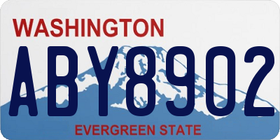 WA license plate ABY8902