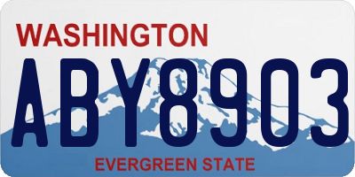 WA license plate ABY8903