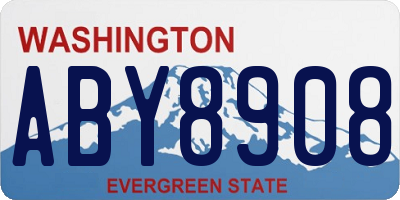 WA license plate ABY8908