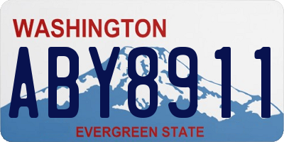 WA license plate ABY8911