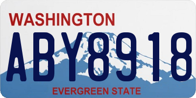 WA license plate ABY8918