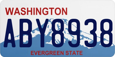 WA license plate ABY8938
