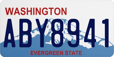 WA license plate ABY8941