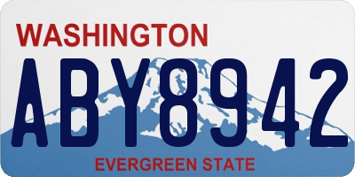 WA license plate ABY8942