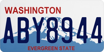 WA license plate ABY8944