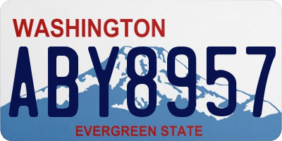 WA license plate ABY8957