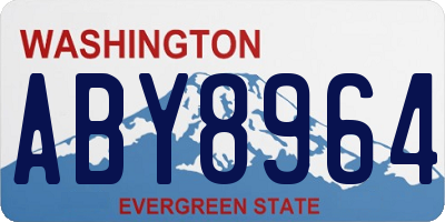 WA license plate ABY8964