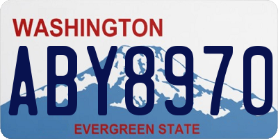 WA license plate ABY8970