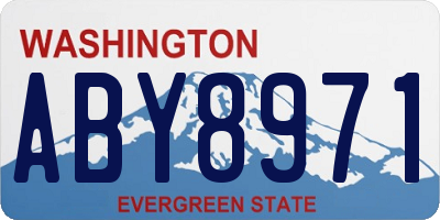 WA license plate ABY8971