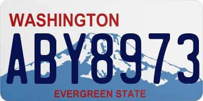 WA license plate ABY8973
