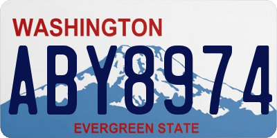 WA license plate ABY8974