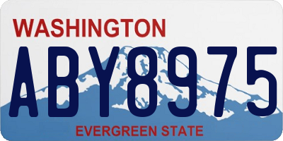 WA license plate ABY8975