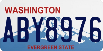 WA license plate ABY8976