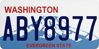 WA license plate ABY8977