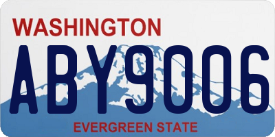 WA license plate ABY9006