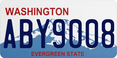 WA license plate ABY9008