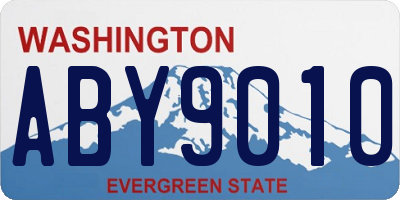 WA license plate ABY9010