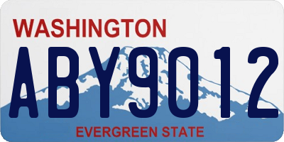 WA license plate ABY9012