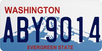 WA license plate ABY9014