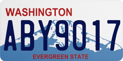 WA license plate ABY9017