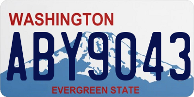 WA license plate ABY9043