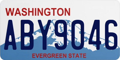 WA license plate ABY9046