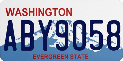 WA license plate ABY9058