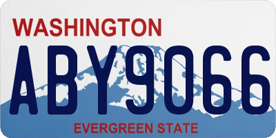WA license plate ABY9066