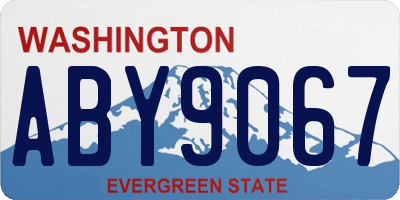 WA license plate ABY9067