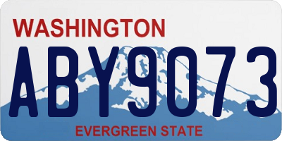 WA license plate ABY9073